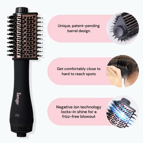 Hair dryer brush with unique design and negative ion technology