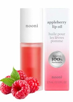 Nooni appleberry lip oil with raspberries