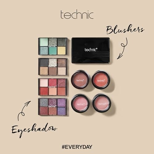 Technic makeup collection with eyeshadow and blushers